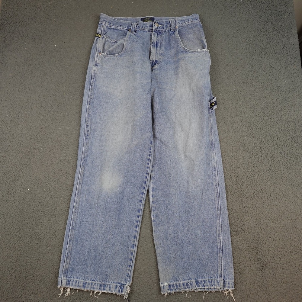 Extreme Limit Baggy Jeans Mens 34x32 Light Wash Blue Relaxed Distressed Skate